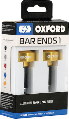 Oxford Motorcycle Handlebar Counterweights 22mm Αλουμινίου in Gold Colour