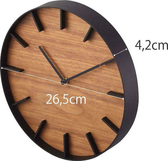 Yamazaki Ceas de Perete Metalic Mαύρο Ø26.5cm