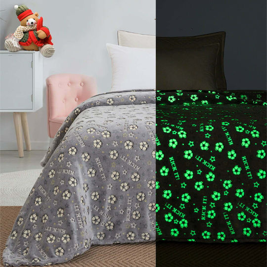 Beauty Home Blanket Fleece Art Glowing Gray 160x220cm