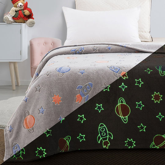 Beauty Home Blanket Fleece Art Glowing Gray 160x220cm