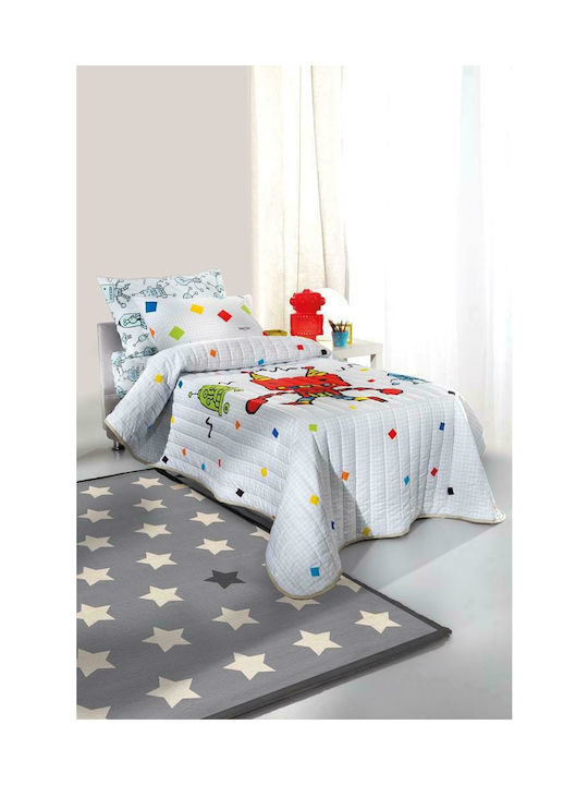 Saint Clair Kids Duvet Single Robot Suede Multicolour 160x220cm