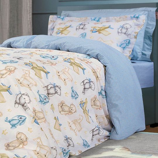 Greenwich Polo Club Essential Junior 8802 Set Kids Duvet Cover Single with Pillowcase Cotton Multicolored 160x240cm