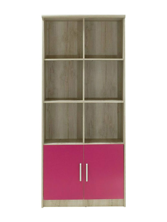 Bookcase Looney Castillo-Ροζ 80.5x36.5x183.5cm