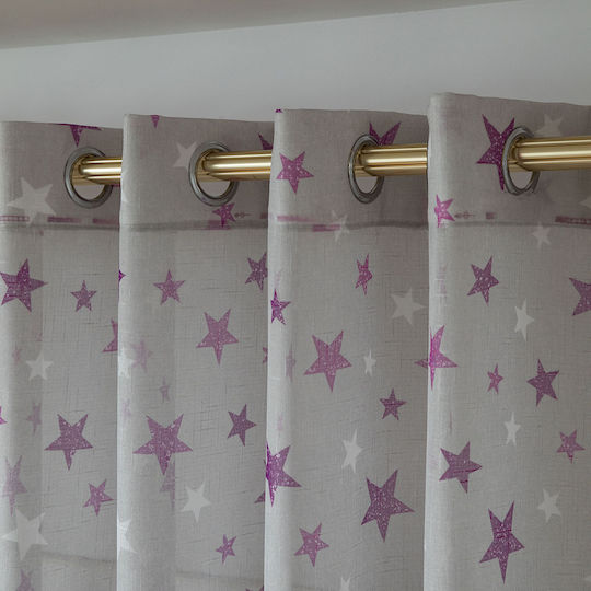 Beauty Home Kids Curtain with Grommet Tops Grey 280x280cm