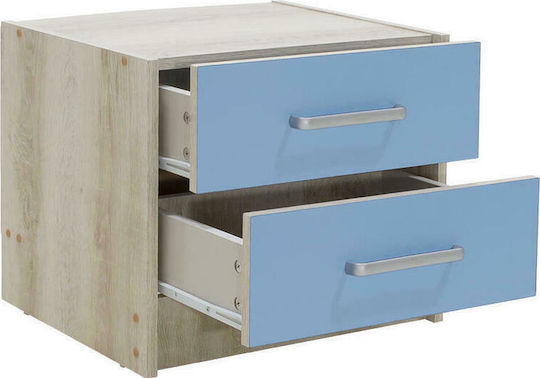 Looney Kinder Nachttisch Hölzernes Hellblau 47.5x40.5x40.5cm