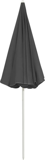 vidaXL Umbrelă Pliabilă De Plajă Diametru 2.4m Cu Protecție UV Gri