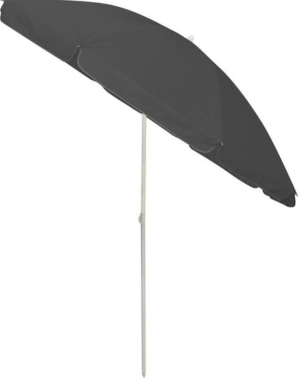 vidaXL Umbrelă Pliabilă De Plajă Diametru 2.4m Cu Protecție UV Gri