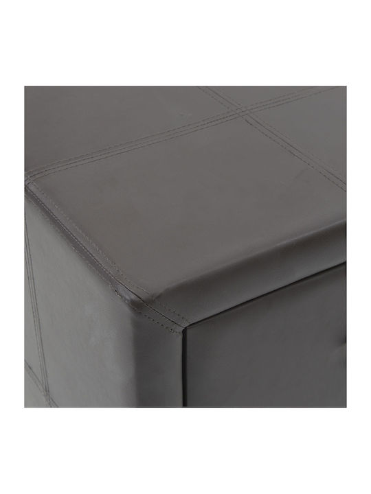 Комод Como с Изкуствена Кожа Καφέ 47x42x53см