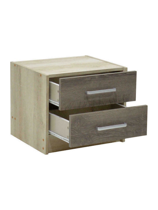Bedside Table Olympus Wooden Castillo Toro 47.5x40.5x40.5cm