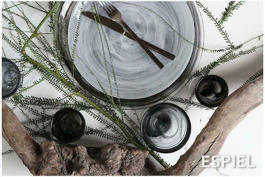 Espiel Atlas Alabaster Ποτήρι Νερού από Γυαλί σε Μαύρο Χρώμα 270ml