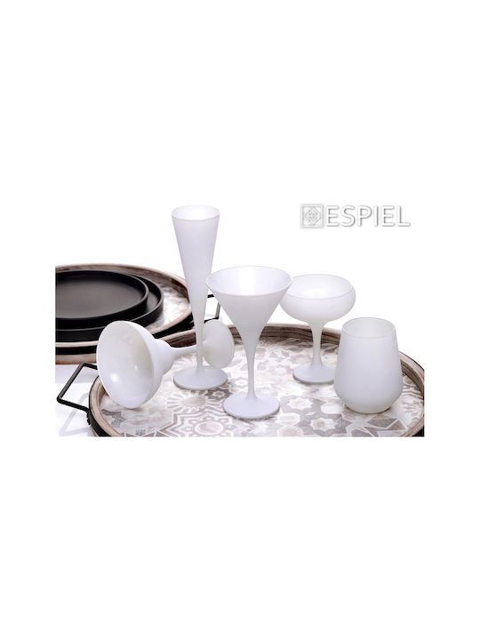 Espiel Maya Glass Cocktail/Drinking made of Glass in White Color Goblet 305ml