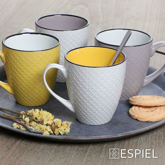 Espiel Cookie Delight Jumbo Κούπα Κεραμική Κρεμ-Κίτρινη 560ml