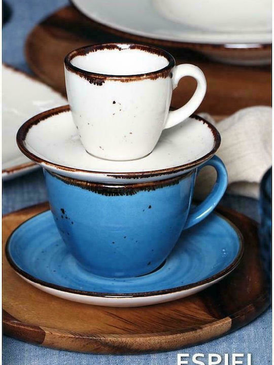 Espiel Terra Tasse Cappuccino aus Porzellan Blue 220ml