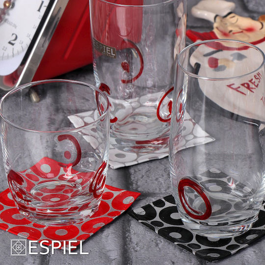 Espiel Coaster textil roșu Suporturi pentru pahare Tesatura Roșu 10x10cm 4buc