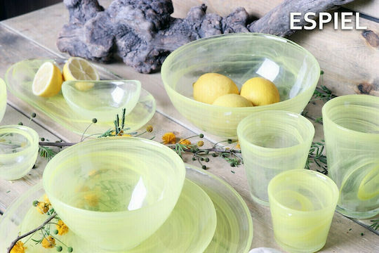 Espiel Atlas Салатна купа Стъклен Жълт 29x29см 1бр