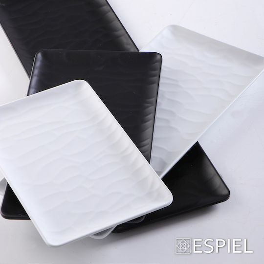 Espiel Wavy Matte Platou de Servire Dreptunghiular Plastic Negru 53x16.2buc 1buc