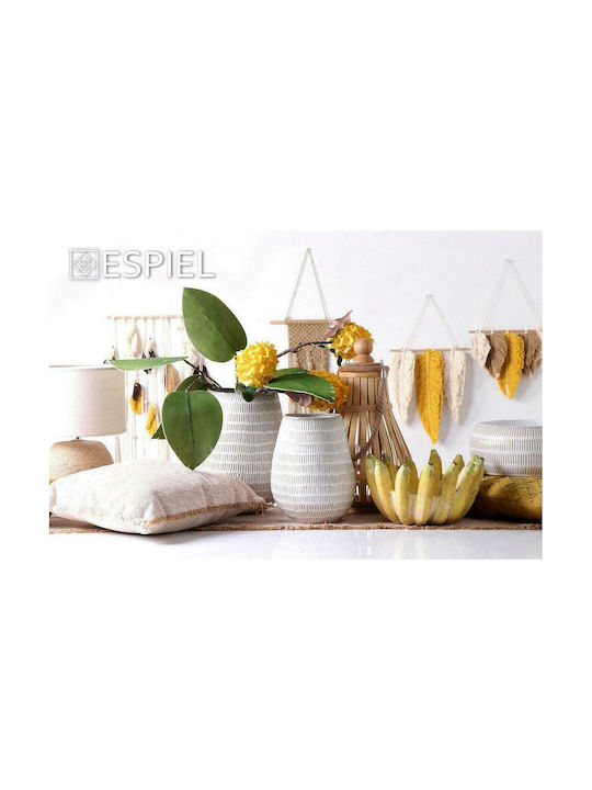 Espiel Hanging Handmade Decorative Yellow Fabric 30x37cm