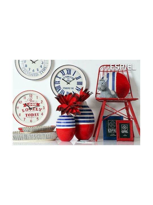 Espiel Antique Wall Clock Metallic Ecru Ø43cm