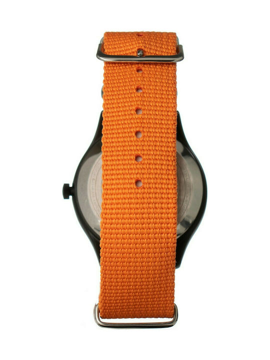 Timex Ρολόι Χρονογράφος με Υφασμάτινο Λουράκι σε Πορτοκαλί χρώμα
