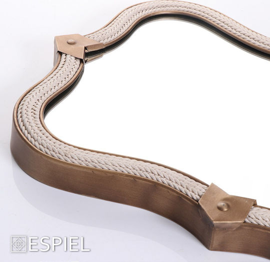 Espiel Wandspiegel mit Gold Hölzernes Rahmen 60.5x40cm 1Stück