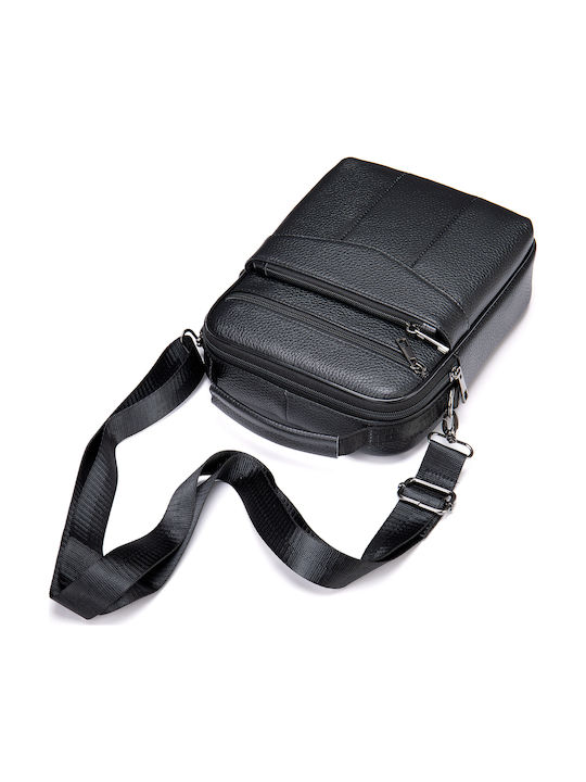 Piele Geantă pentru bărbați De umăr / tip crossbody Neagră