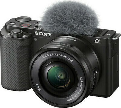 Sony Mirrorless Φωτογραφική Μηχανή ZV-E10 Crop Frame Kit (E PZ 16-50mm F3.5-5.6 OSS) Black