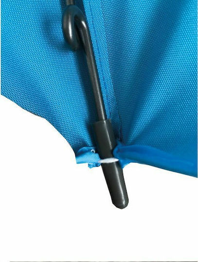 Campo Campo Retro Beach Umbrella Diameter 1.9m with UV Protection and Air Duct Blue