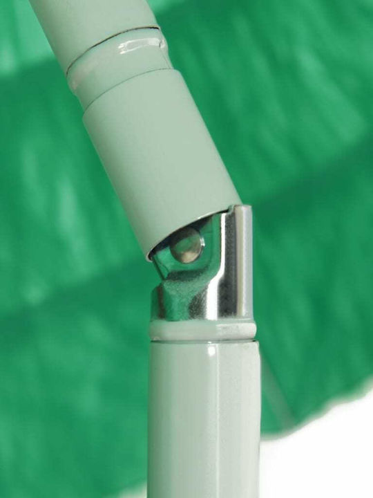 Aluminum Floor Parasol Green with Base 3x