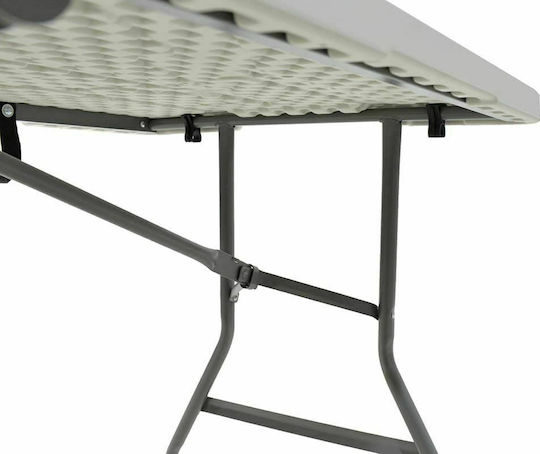 Plastic Masa Catering pentru spații exterioare Pliabil cu schelet metalic Rodeo Alb 152x70x74buc