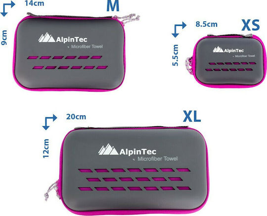 AlpinPro DryFast Microfiber Body Towel with Case Blue 150x75cm