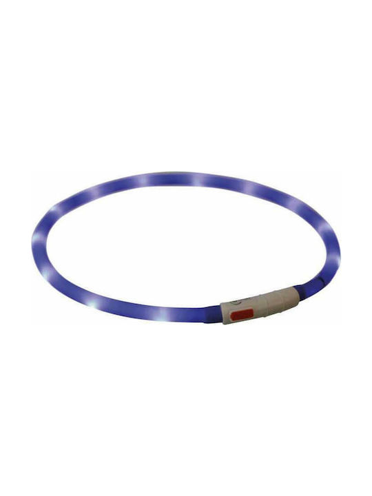 Trixie Shiny Silicone Dog Collar in Blue color 70cm/10mm 10mm x 70cm