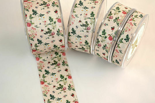 Iliadis Le Champagne material textil Panglică Floral 25metri cu lățime 25mm