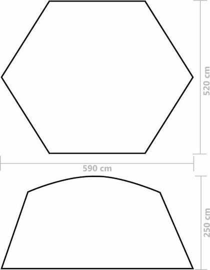 vidaXL Προστατευτικό Κάλυμμα Πισίνας 590x520εκ.