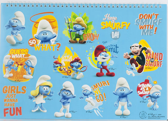 Gim Μπλοκ Ζωγραφικής Smurfs C4 22.9x32.4cm 40 Φύλλα
