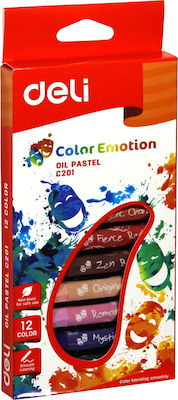 Deli Λαδοπαστέλ Color Emotion Oil Pastels 12 Χρωμάτων