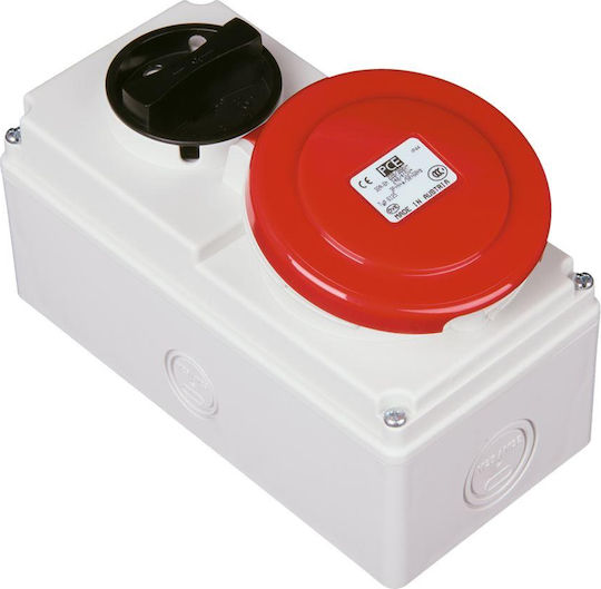 PCElectric Женски индустриален щепсел Стенен контакт женски 4P 16A IP44 6114-6