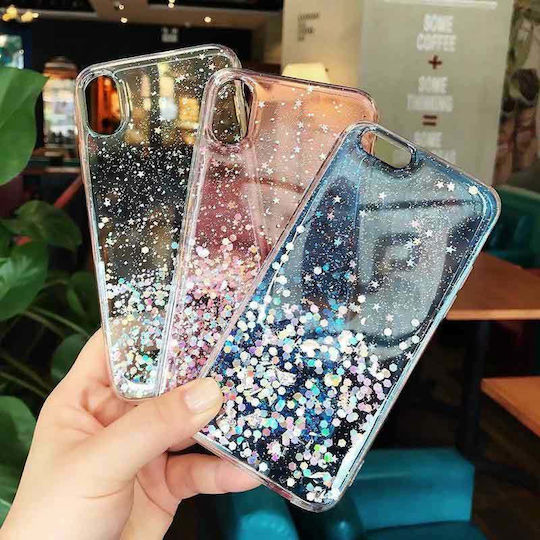 Wozinsky Star Glitter Shining Umschlag Rückseite Silikon Transparent (Galaxy A31)