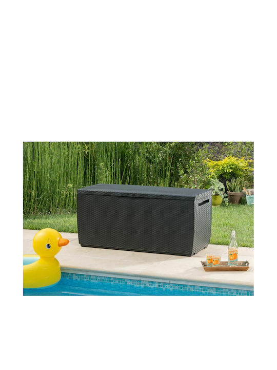 Keter Outdoor Storage Box Capri 302lt Gray L123xW53.5xH57cm