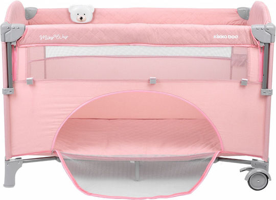 Kikka Boo Milky Way 2020 Laufstall 2 Ebenen mit Matratze Rosa 125x65cm