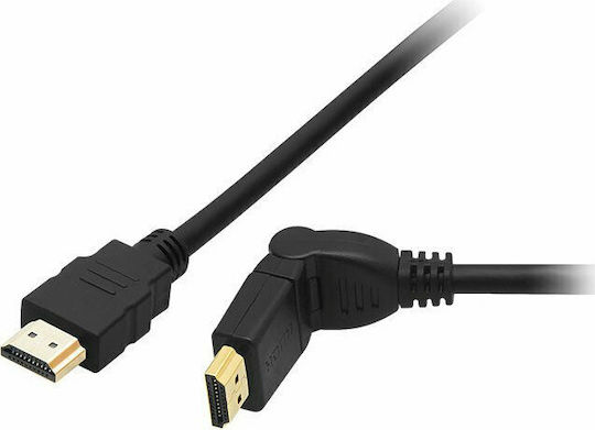 Blow HDMI 1.4 High Speed 1080p 120Hz Angle (90°) Cable HDMI male - HDMI male 3m Μαύρο
