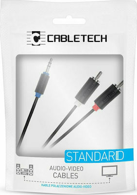 Cabletech Καλώδιο 3,5 mm Stecker - RCA-Stecker Schwarz 1m (DM-3952-1)