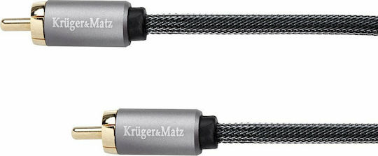 Kruger & Matz Cable RCA male - RCA male 1m KM0301