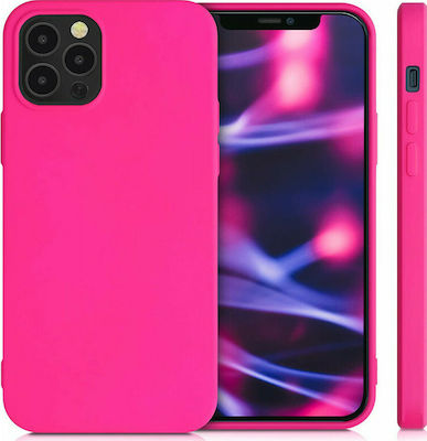 KWmobile Rubberized Задна корица Силикон Neon Pink (iPhone 12 / 12 Pro) 53844.77