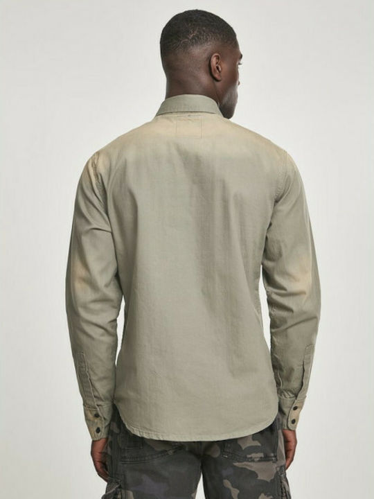 Brandit BD4018 Men's Shirt Long Sleeve Denim Olive