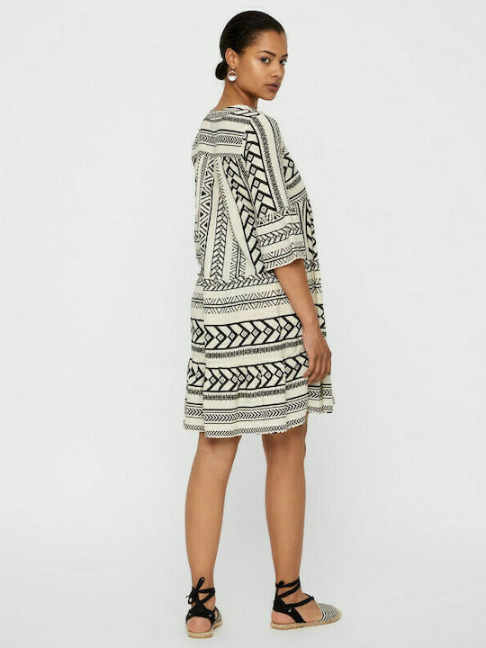 Vero Moda Sommer Mini Kleid Black/White