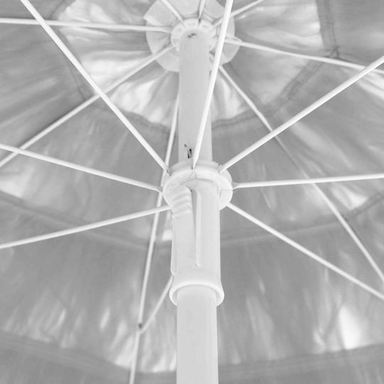vidaXL Beach Umbrella Diameter 3m White