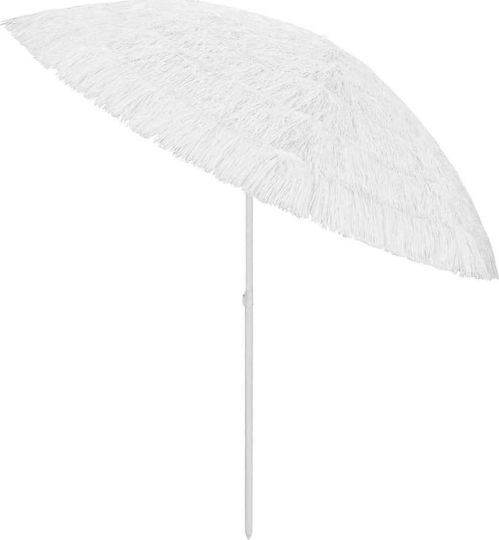 vidaXL Beach Umbrella Diameter 3m White