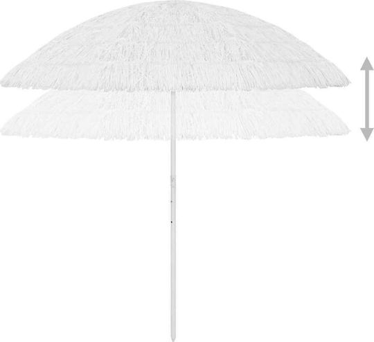 vidaXL Beach Umbrella Diameter 3m White