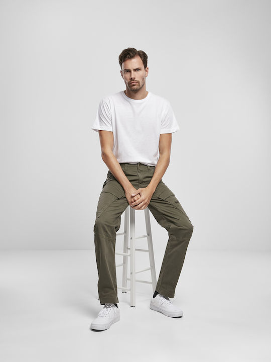 Hose Cargo Elastisch in Schlanker Passform Olive