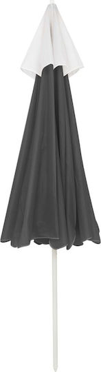 vidaXL Folding Beach Umbrella Diameter 2.4m with UV Protection Gray